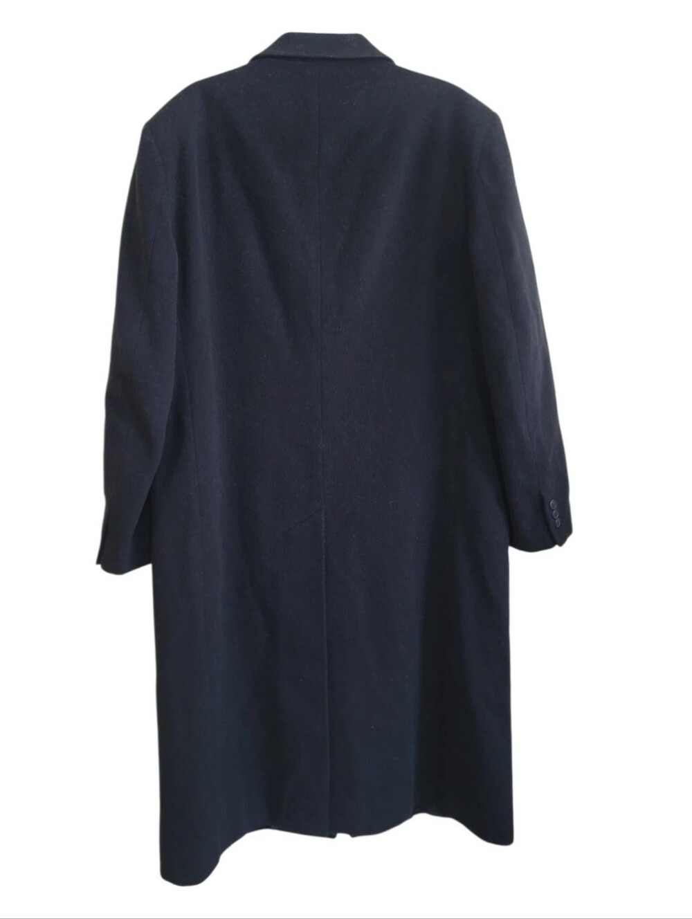 Bradley Jons Men's Black Single-Breasted Overcoat Cashreme Wool Blend Size 42 - Picture 3 of 10